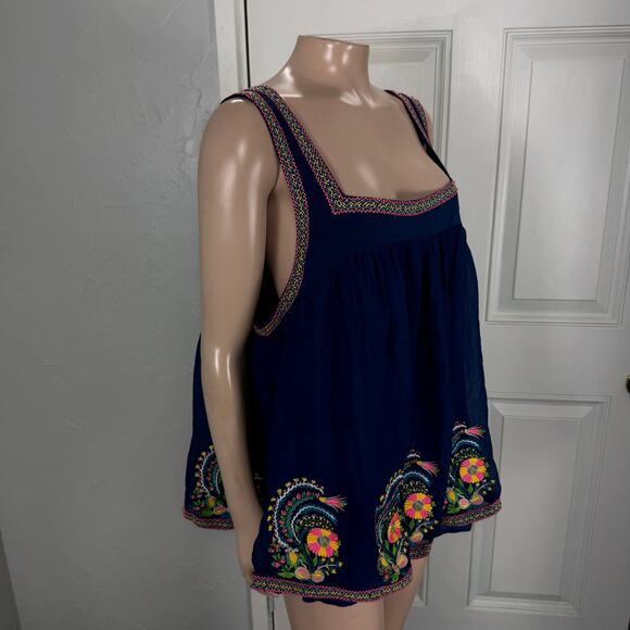 Tanvi Kedia Nyla Embroidered Shirt top 2X Plus Anthropologie Swing Tank EE10 - Picture 4 of 6
